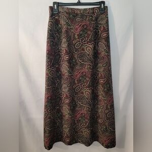 Vintage Pendleton Multicolor Paisley A-Line Skirt Size 6